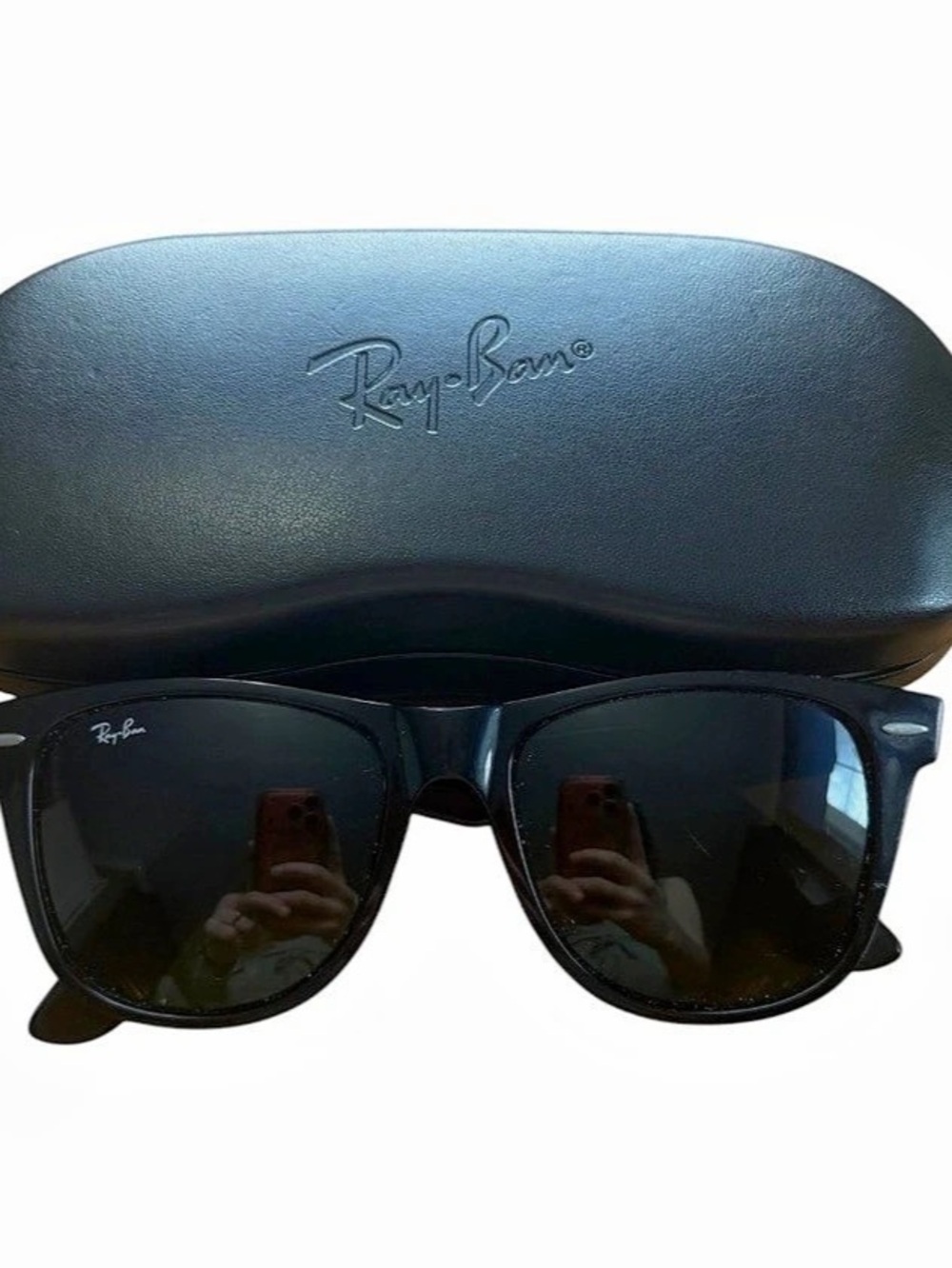Ray-Ban Original Wayfarer RB2140 901 54mm Black Sunglasses + Hard Case